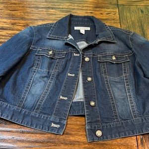 Chico’s cropped denim jacket
